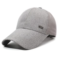 Hellgraue Baseballkappe für Herren mit Mesh-Einsätzen und SORT-Logo aus Metall - Hellgrau