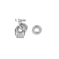 Polished silver stainless steel jump ring variant with 1.2mm wire and 4mm outer diameter - 4mm / Steel