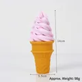 Pink cream faux ice cream cone display prop with 14cm height and 5.5cm width dimensions - Standard Type / Purple