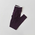 Dunkelviolette nahtlose Yoga-Leggings mit hoher Taille und Push-up-Effekt am Gesäß - S / Traubenlila
