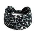 Bandeau de yoga élastique imprimé léopard noir et blanc pour femmes - Style Léopard Noir Gris Blanc (#38)