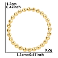 Détail de la bague perlée plaquée or 18k montrant la taille 1,2 cm et le poids 0,2 g - Pendentif / Doré
