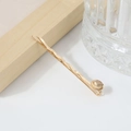 Fermaglio per capelli minimalista a onde in metallo dorato con decorazione rotonda - N. 01 Forcina per capelli (Onda dorata)