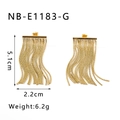 Detailansicht goldener Quastenohrringe mit den Maßen 5,1 cm Länge und 2,2 cm Breite - 18K Gold / Gold