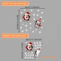 Pegatinas estáticas 3D de Papá Noel y Muñeco de nieve con copos de nieve para ventana - D15500-Papá Noel y Muñeco de Nieve