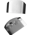 Stainless steel finger guard for cutting with dual ring design and smooth metal finish - 430 Stainless Steel / Double Finger