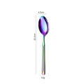 Rainbow stainless steel spoon with Roman column handle, 20.3cm length and 61g weight - Dinner Spoon / AB Color