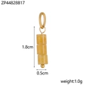 Macro shot of 1.8cm yellow natural stone bead pendant with golden jump ring - Yellow