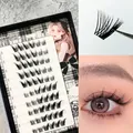 Self-adhesive 10-row cluster eyelashes in fox-style for easy natural volume look - 10 Rows Fox Style MJHL