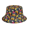 Unisex vissershoed met tropische bloemen en bierprints voor een zomerse casual stijl - M (56-58cm) / Bloemen Bier Print