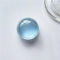 Support de téléphone boule de cristal bleu clair translucide avec finition miroir lisse - Balle transparente bleue K3