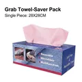 30-piece box of pink microfiber cleaning cloths in pull-out dispenser for kitchen use - 30 Sheets (28*28cm) / (English Packaging) Pink Box