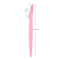 Pink portable safety eyebrow razor for beginners with 14.5cm total length and 4cm blade - 5g/With Protective Net / Pink