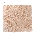Solid color matte imitation silk satin large square scarf, soft and breathable style. - Dark Green