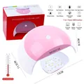 Pink and white 48W professional mini UV LED nail lamp with USB power supply and box - Pink White Smart Sensor 48W