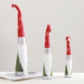 Tres gnomos de Navidad con bordado de copos de nieve en rojo, verde y blanco festivo - Juego de 3 (P/M/G)