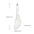 Transparent crystal facial massage gua sha tool with measurements 12.7cm length and 6mm thickness - Tendon Stick / Clear & Transparent