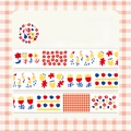 Ruban washi floral série d'été avec boucle de 350 mm pour décoration de scrapbooking - Articles d'Été / 30mmx2m