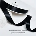16mm matte black ribbon in milk silk finish, 25 yards roll for gift wrapping and DIY crafts - 1.6CM Wide * 25 Yards / Black