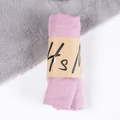 Pink cotton linen scarf rolled with a kraft paper sleeve packaging for winter fashion - Taro Purple / One Size