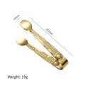 Golden 304 stainless steel rose embossed sugar tongs with luxury vintage texture finish - Rose Embossed / Gold