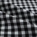 Velvet foam pumpkin in classic black and white gingham pattern for Thanksgiving harvest decor - 10cm / 1cm Black and White Plaid