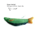 Realistic green mackerel catnip toy for cats, durable plush fish with sound box - Green Hairtail Fish