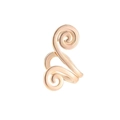 Minimalist double spiral ear cuff in rose gold finish without piercing for women - Gold Spiral