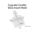 Cupcake-shaped silicone mold for DIY candle bases, size 10.8x7.8cm with 1.2cm thickness - Cupcake Candle Insert
