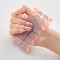 Pink and silver glitter leopard print nail stickers shown on white background - |envelope Bag Packaging-dq-040