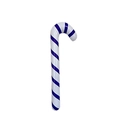 Inflatable PVC Christmas candy cane in white and blue striped festive party prop - Purple