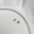 Gros plan de perles d'espacement en argent S925 serties de zircons pour bijoux artisanaux - K Blanc Zircon Blanc