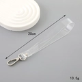Transparent TPU wrist strap with silver metal lobster clasp, length 20cm, weight 10.5g - TPU Lanyard / Transparent Charm (K3361 1mm)