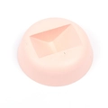 Base semicircolare rosa con scanalatura trapezoidale per espositore per gioielli - Base rotonda / Rosa