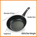 28cm non-stick iron frying pan with white speckled coating and 18cm long handle - Black Frying Pan 28cm (Bubble Bag)