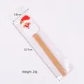 Spatola natalizia in silicone con manico in faggio per dolci, Babbo Natale, lunga 22,7cm - Babbo Natale