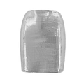 Sparkly silver mirror sequin mini skirt with metallic reflective finish and slim fit design - S / Silver