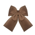 Fiocco decorativo in velluto marrone fatto a mano per Natale e matrimoni - 12.5*14cm / caffè