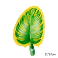 Tropical monstera leaf foil balloon in gradient green and yellow, size 52x38cm - Yellow Palm Leaf