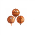 Three-piece basketball theme aluminum foil balloons with fire championship and player silhouette - Basketball / 22 Inch