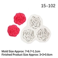 Peony flower silicone mold for handmade soap and scented candles with pink floral samples - Grey 5#
