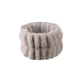 Elastic grey coral fleece wristbands for washing face, soft absorbent plush wrist bands - Wrist Strap / Gray