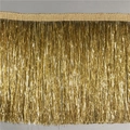 Frangia metallica dorata da 20cm con nappe glitterate per costumi e decorazioni festive - Oro