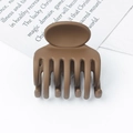 Braune matte Haarklammer für Mädchen im schlichten koreanischen minimalistischen Design - PC-Material / Matt Kaffee