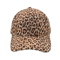 Detailed view of leopard print baseball cap featuring classic brown pattern and cotton texture - Tan Fine Texture Leopard (Series C-04)