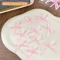 Pink satin DIY craft bows about 3cm in size for handmade decoration and gift wrapping - 3cm/10Pcs / Pink