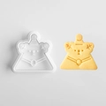 Japanische Weihnachts-Plätzchenform mit niedlicher Cartoon-Figur und Glocken-Halsband - E0825-Rentier A