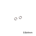 Silver stainless steel 0.8x4mm open jump rings for DIY jewelry and bracelet making - Jump Ring 0.8x4mm Steel Color (approx. 53 pcs/Pack)
