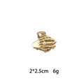 Golden palm-shaped hair claw clip featuring a centered pearl accent for hair styling - Hamsa Hand