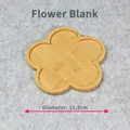 Petal-shaped bamboo coaster tray for DIY crafts, 11.5cm diameter with natural wood grain - Small Flower Tray (11.5cm)